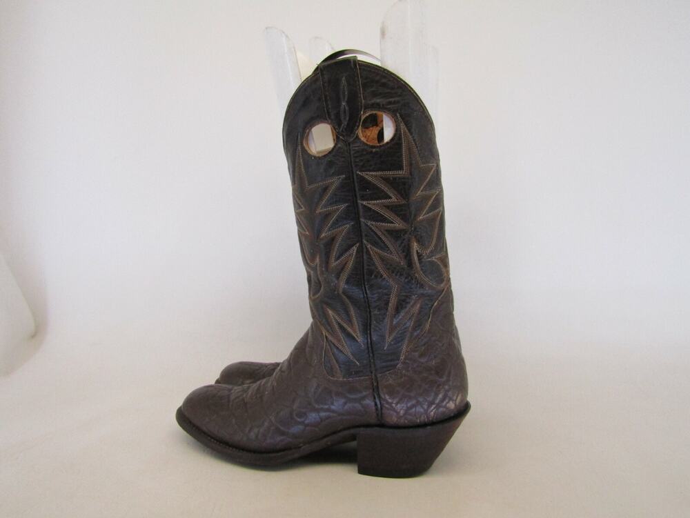 Sanders Womens Size 6.5 B Brown Leather Bullhide Buckaroo Cowboy Western Boots